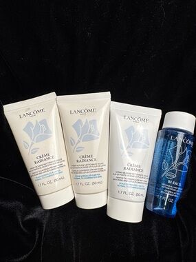 Lancome Skincare bundle Lot of 4 face cleansers & 1 Bi-facil for eyes blue